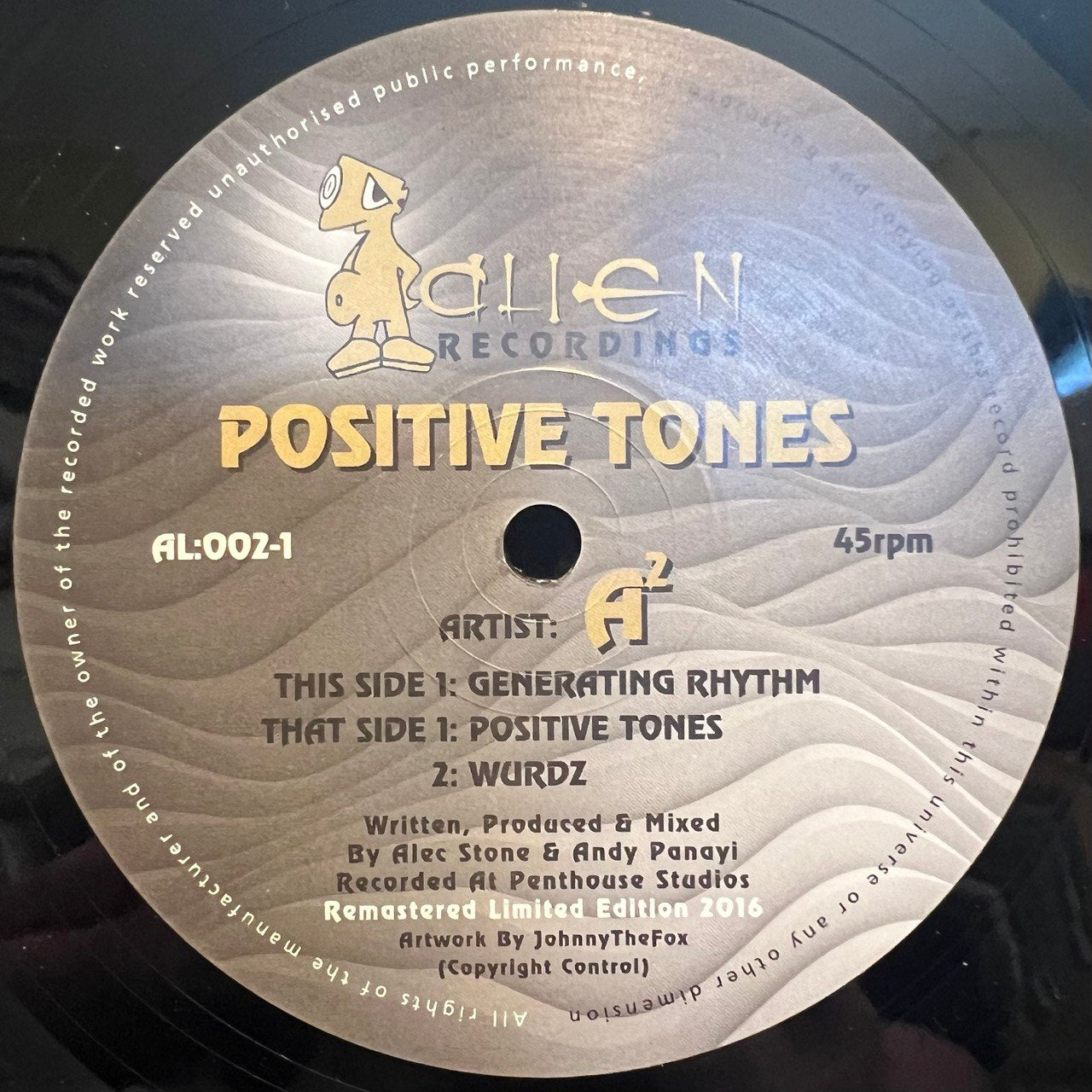 A² - Positive Tones [Alien Recordings] AL002.1 – Palace Vinyl