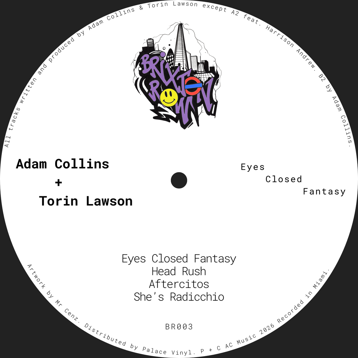 PRE-ORDER: Adam Collins & Torin Lawson - Eyes Closed Fantasy EP [Brixton Row] BR003