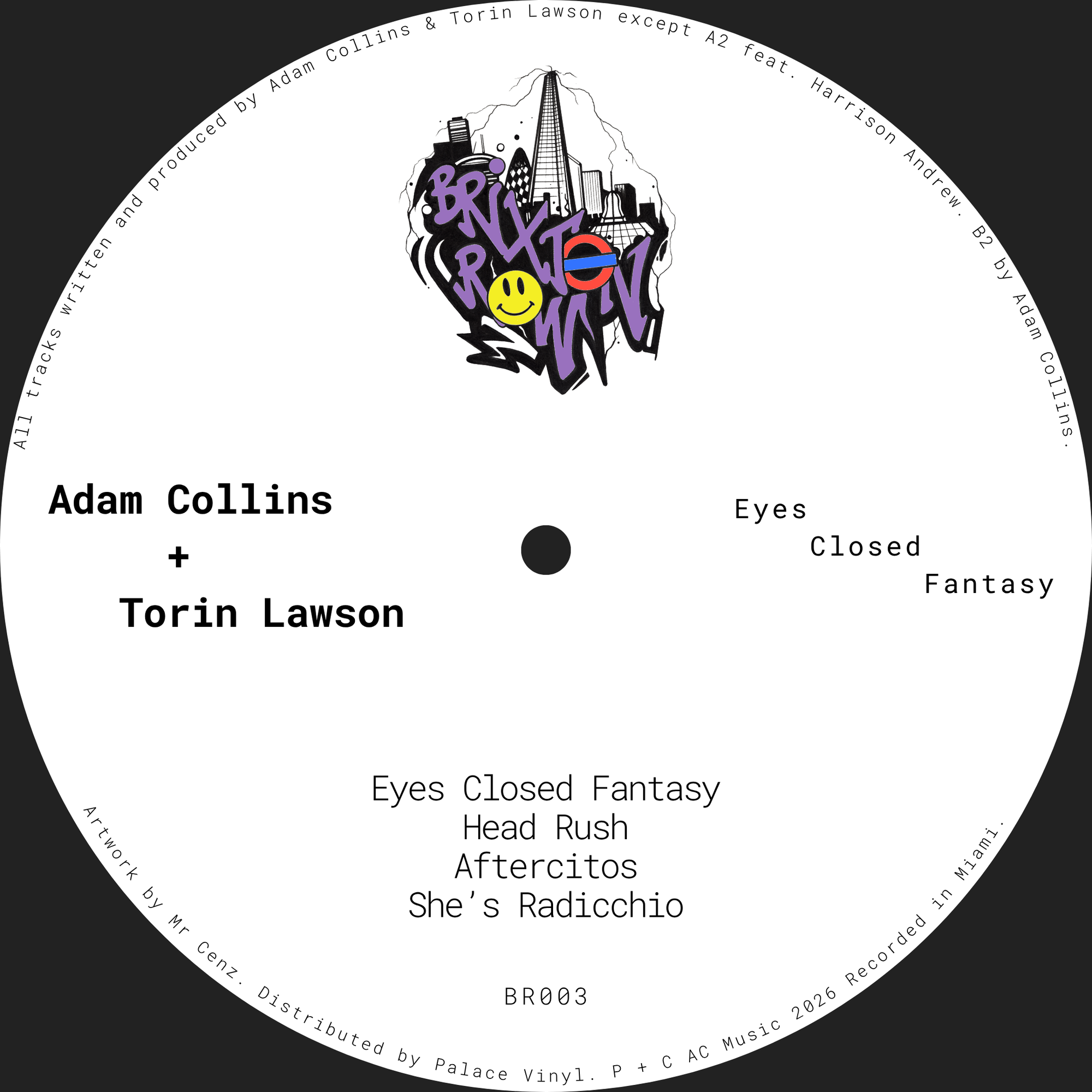 PRE-ORDER: Adam Collins & Torin Lawson - Eyes Closed Fantasy EP [Brixton Row] BR003