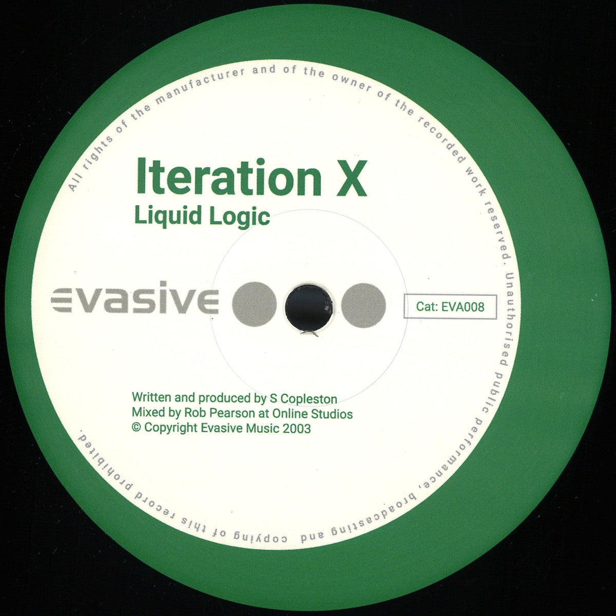 Iteration X – Timecheck / Liquid Logic [Evasive Records] EVA008