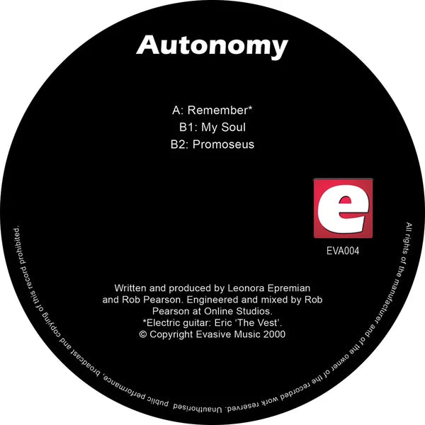 Autonomy – Autonomy [Evasive Records]  EVA004