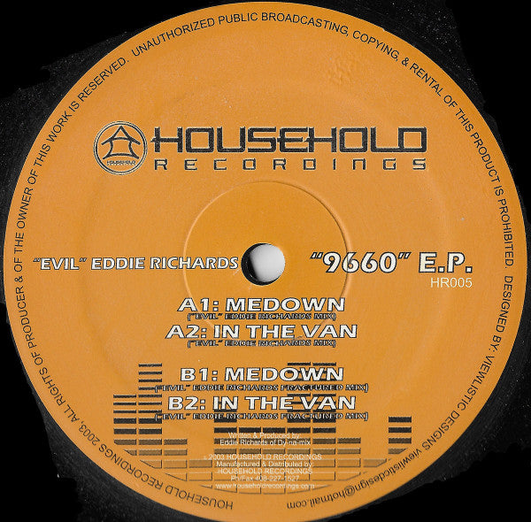 Eddie Richards - The 9660 EP [Household] HR005