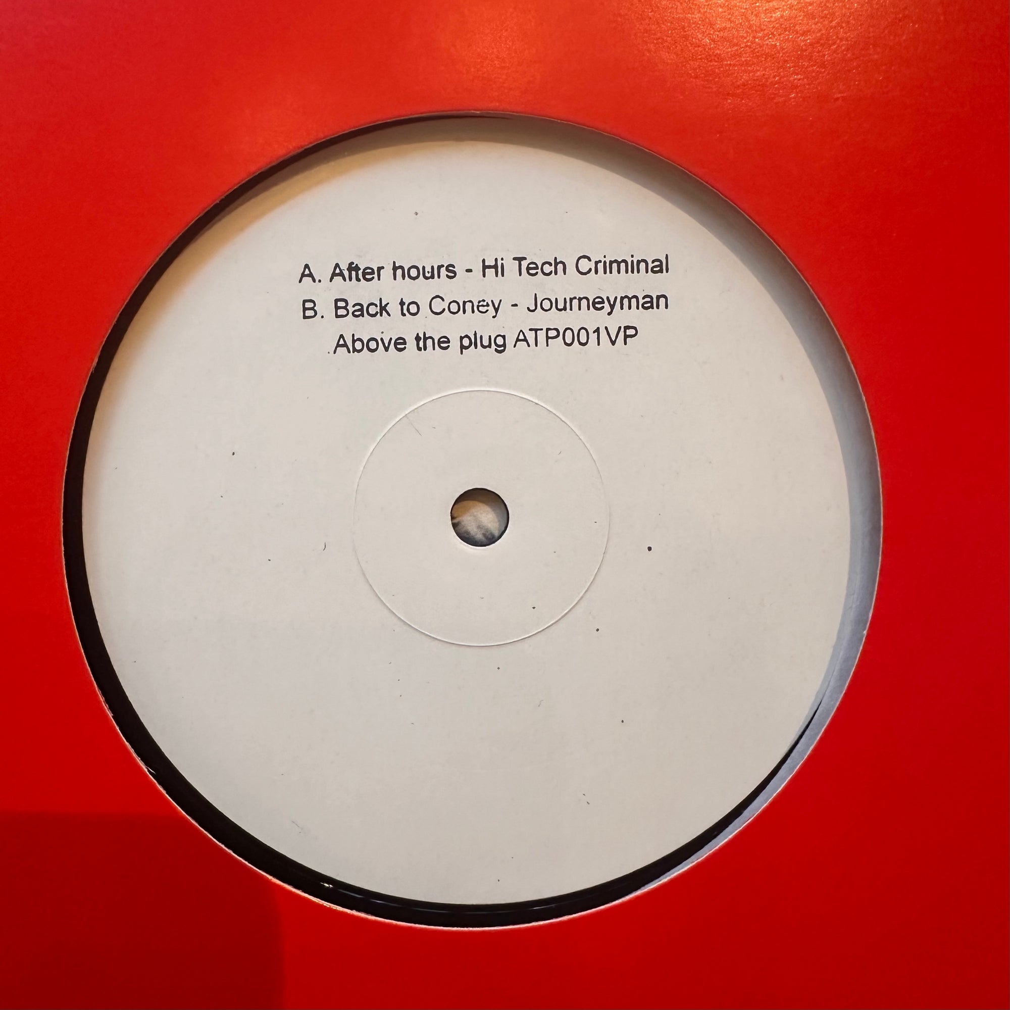 Hi-Tech Criminal / Journeyman – After Hours / Back To Coney [Above The Plug] ATP001V