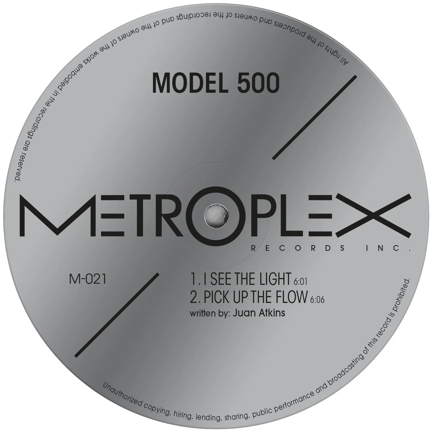 Model 500 - I See The Light / Pick Up The Flow (Remastered) [Metroplex] M-021