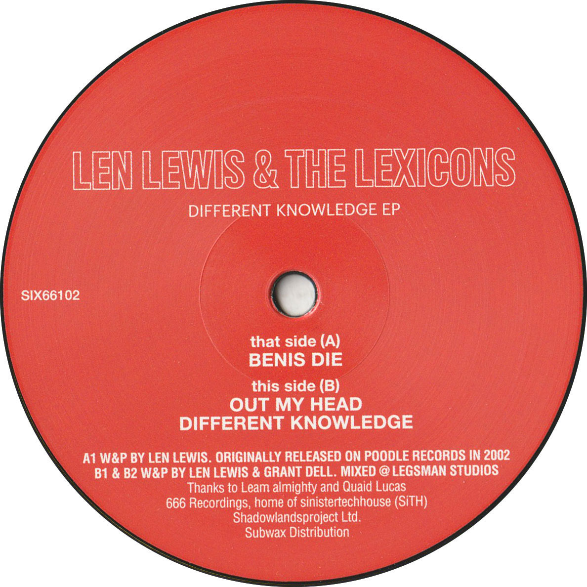 Len Lewis & The Lexicons - Different Knowledge EP [666 Recordings] SIX66102