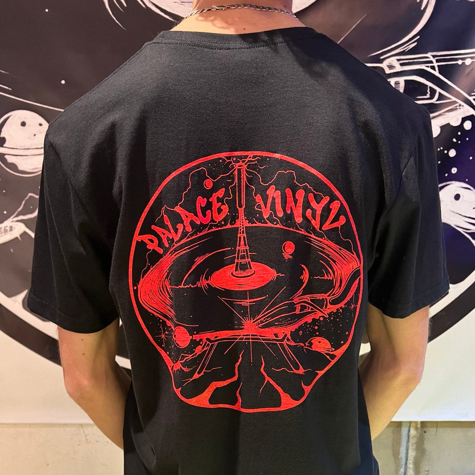 PV T-Shirt [red on black with double logo]