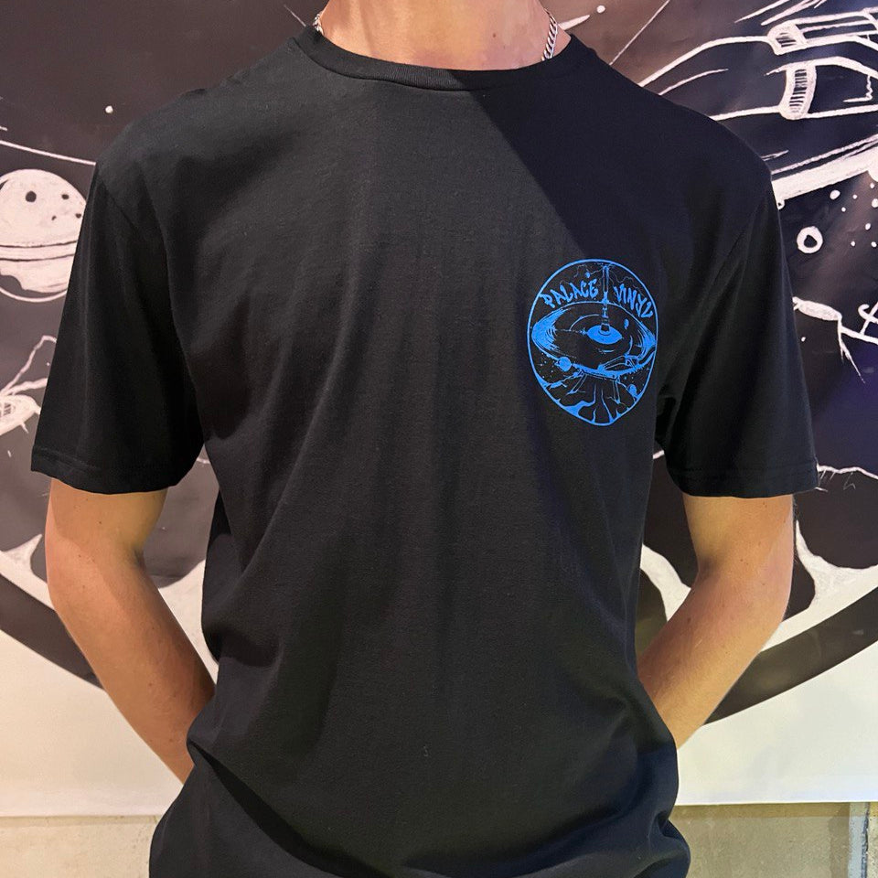 PV T-Shirt [blue on black with double logo]