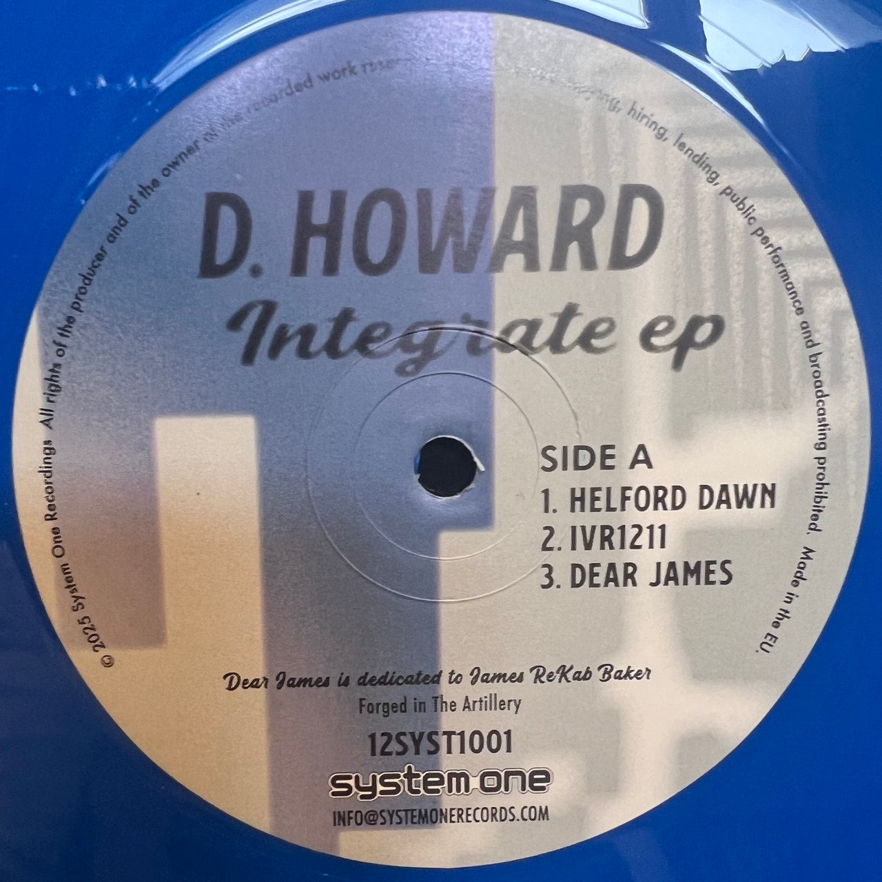 D.Howard - Integrate EP [System One] 12SYST1001