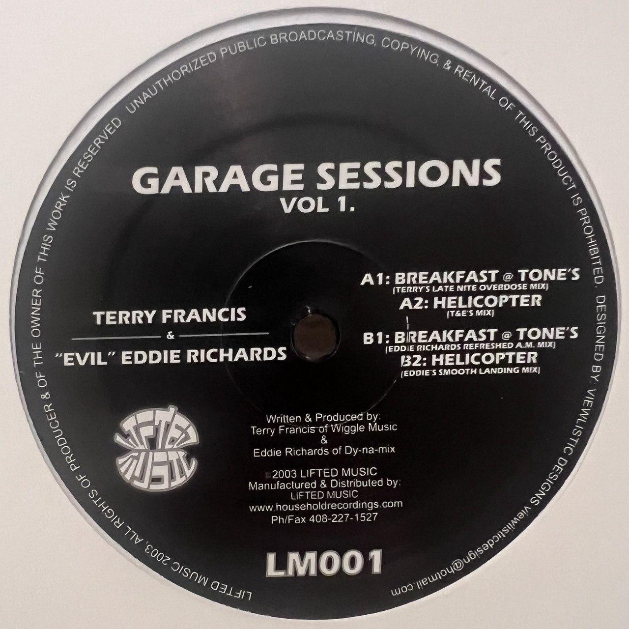Terry Francis & Eddie Richards – Garage Sessions Vol. 1 [Lifted Music] LM001 