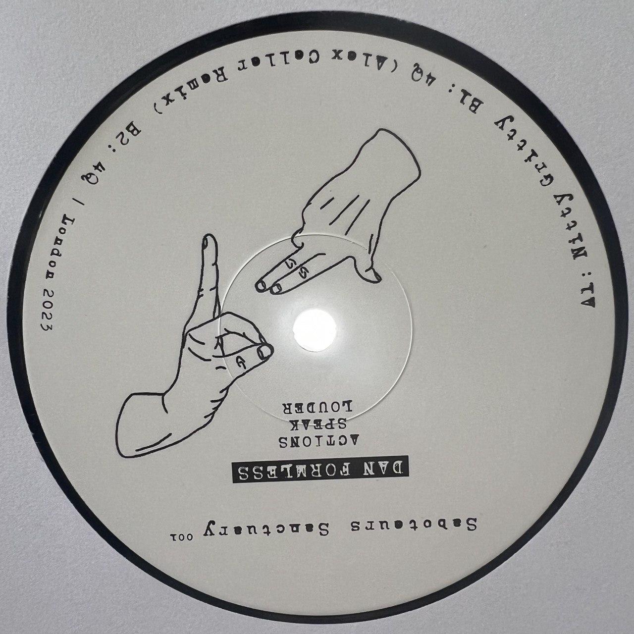 Dan Formless - Actions Speak Louder EP [Saboteurs Sanctuary] SABSAN001 